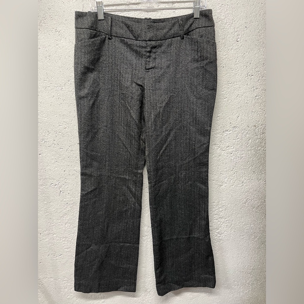 Mossimo pants gray herringbone midrise trousers office casual size 8